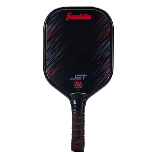 Franklin Sports Titus + Jet Pala de Pickleball chapada en Aluminio, núcleo de 8 mm de Grosor, aprobada por USA Pickleball (USAPA)