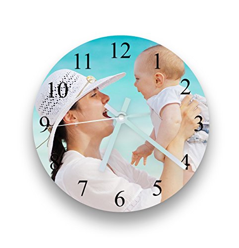 We Personalize Personalised Glass Wall Clock with numbers For All Occasions Birthdays, Mother's Day Wedding Anniversaries