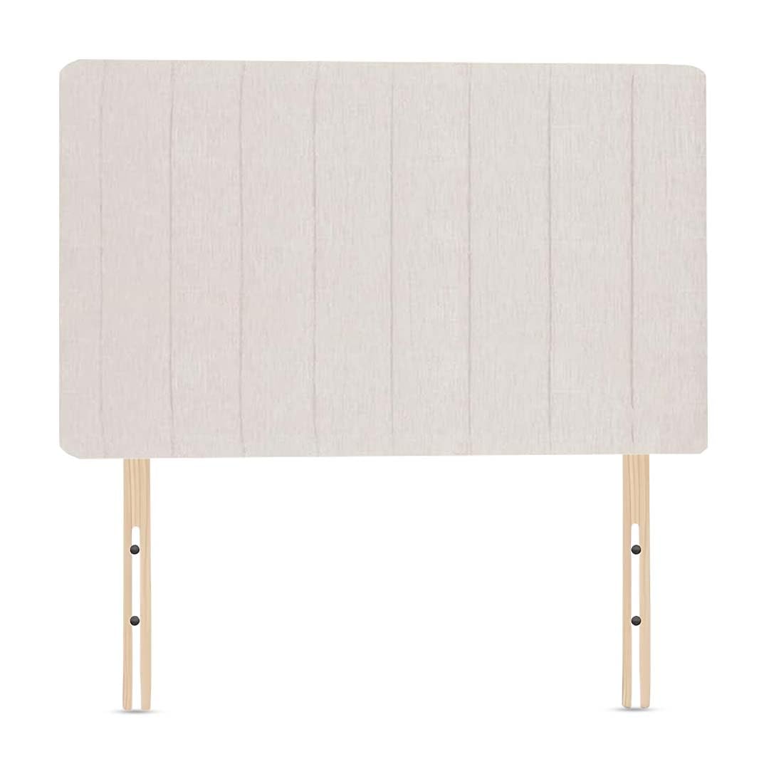 Elixir Furniture Luxury Portland Divan Bed Headboards | Elegant Chenille Fabric Headboards for King Size Bed | Cream color with wooden material Stylish headboards for beds (Cream, 5ft Kingsize)
