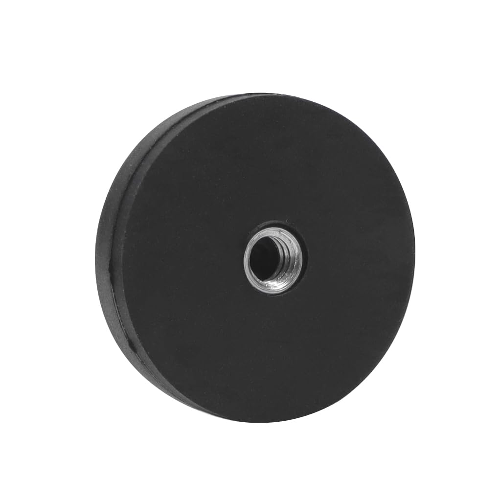 D36mm Mini mocny magnetyczny uchwyt magnetyczny okrągła gumowa podstawa 1/4 M4 M5 M6 do kamer smartfonów do uchwytów oświetleniowych LED (1/4-20, płaski otwór na śrubę)