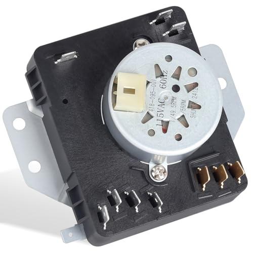 W10185992 Dryer Timer Compatible with Whirlpool Maytag MEDC465HW0 WED5000DW2 MEDC465HW0 WPW10185992 Dryer Timer Replacement 418-095-20-B5 PS11749833 115V 60Hz OEM Quality 2-Year Warranty