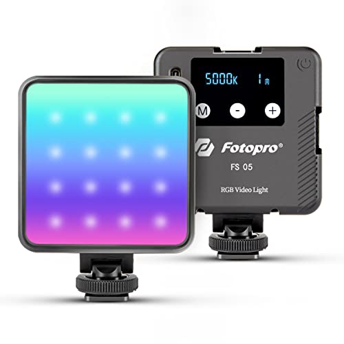 Lampe Vidéo RVB, Lampe De Caméra LED, éclairage De Photographie Portable Couleur, Lampe De Panneau à Intensité Variable 2500K-9000K, Rechargeable 3000mAh, 26 Effets D'éclairage