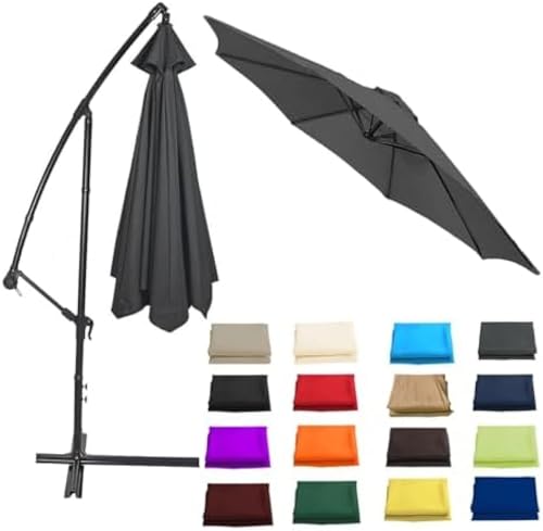 Housse de rechange pour parasols de 2 à 3,5 m, 6/8 baleines, auvent imperméable, parfait pour les terrasses, les piscines et la restauration de parasols en plein air