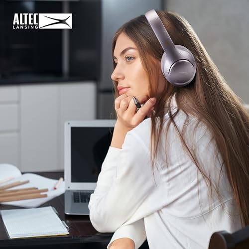 Image of Altec Lansing ComfortQ 2.0 Over Ear Bluetooth Headphones, Wireless Noise Cancelling Headphones with 50-Hour Battery, Foldable Design, Voice Assistant, Quick Charge, Bluetooth 5.3