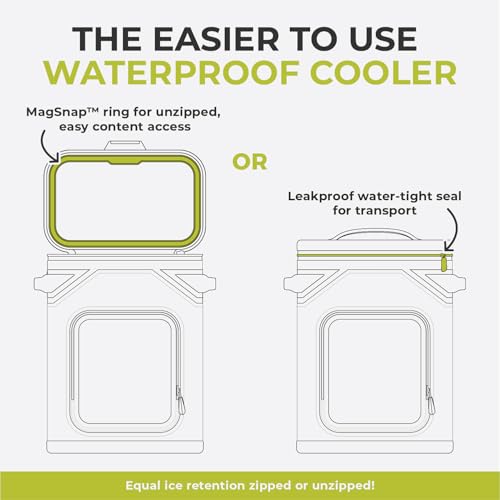 Image of CORE Magnetic Leak Proof Soft Cooler with Waterproof Zipper | Insulated Bag Portable Ice Chest Box | Best Soft Cooler for Food & Beverages for Tailgating, Car Camping, Travel, and Family Beach Picnics