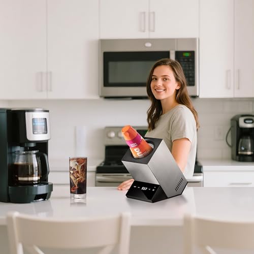 Cobalance 2-in-1 Smart Temp Chiller: Maintain Wine at 55°F & Coffee Creamer at 41°F, Perfect Cooler for Home, Cafes & Gifting