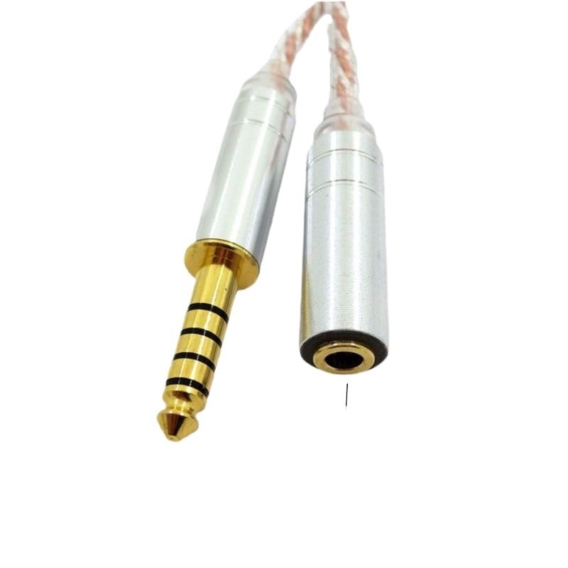 Cable 2.5 macho a 4.4 hembra de 2.5 mm/4.4 mm a 3.5 mm, hecho a mano con adaptador equilibrado (paquete 9)