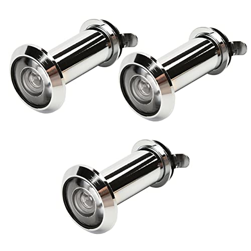 Viseira de porta de segurança Othmro 3 peças de luz brilhante de 35 – 60 mm 200° durável para Home O