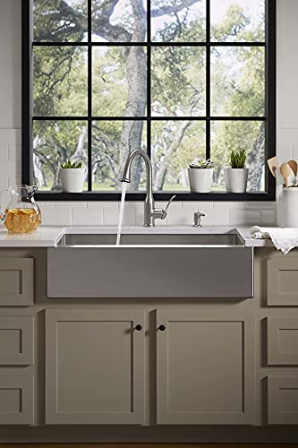 Kohler R23863-Sd-Vs Motif Kitchen Faucet With Pull Down Sprayer And Soap Dispenser, Vibrant Stainless #TOP2