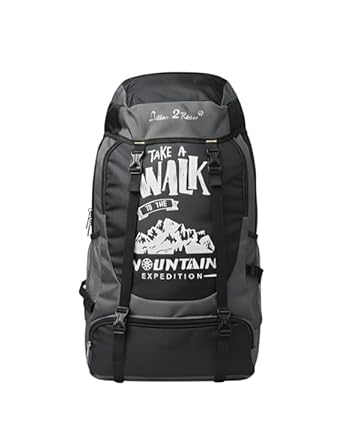 INDIAN 2Rister 70L Trekking Backpack For Hiking & Camping | Water-Resistant Travel Rucksack With Multiple Compartments | Durable Mountaineering Bag with Leather Finish Unisex