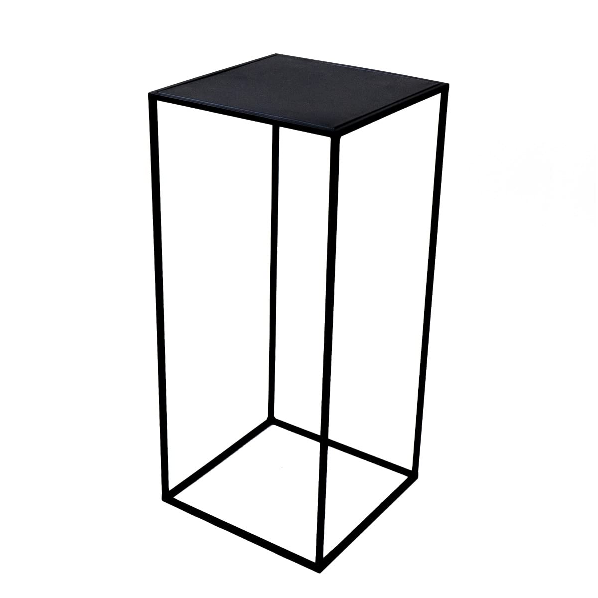 Metalowy kwietnik / stolik pomocniczy 77792 prostokątny czarny rozmiar M (25x25x60cm)