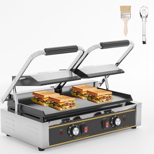 Httsichi Commercial Panini Press 3600W Electric Sandwich Panini Maker