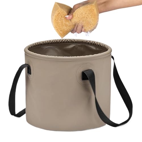 Cubo de agua con asa, cubo plegable - Recipiente de agua con asas - Piscina portátil de viaje para jardín de pesca, limpieza de mascotas, barbacoa, senderismo, patio, hogar
