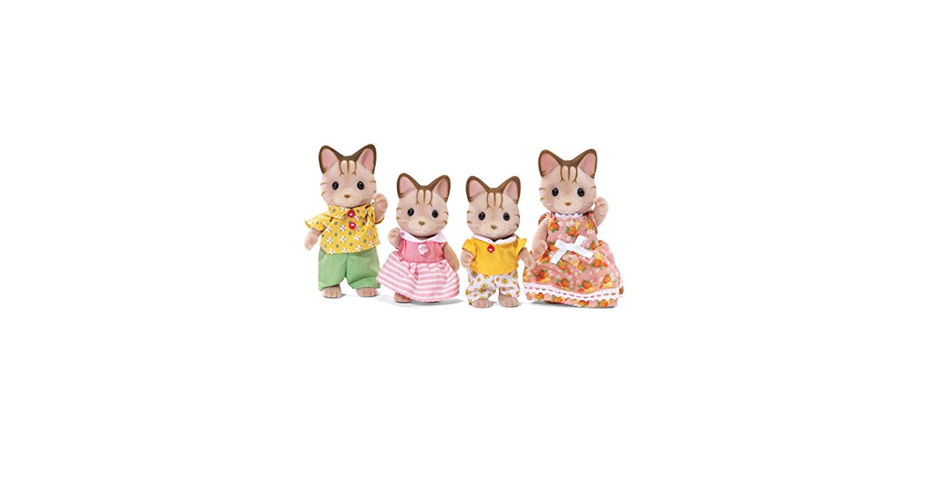 family cats　1001 Calico Critters Latte Cat Family - Set of 4 Collectible Doll