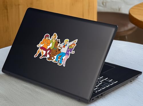 Image of Elektroplate Officially Licensed Scooby-Doo Mystery Inc. Gang 3.5 inch x 5.0 inch Dynamic Decal | Premium Automotive-Grade All Weather Vinyl Sticker for Car, Water Bottle, Laptop, Cooler, Phone | Made in USA