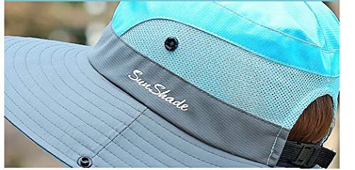 Outdoor Upf 50+ Uv Sun Protection Waterproof Breathable Wide Brim Bucket Sun Hat For Men/Women (Blue) #TOP6