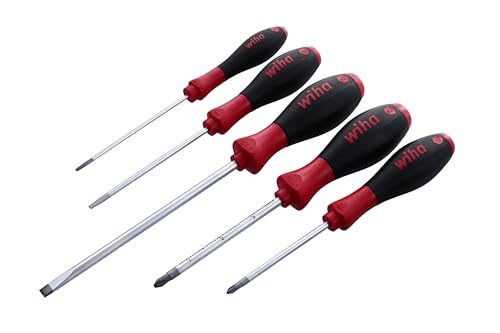 Wiha 30295 Screwdriver Set, Slotted and Phillips, 5 Piece