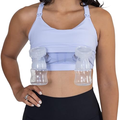 Cadence Nursing & Pumping Bra - Hands-Free Pumping Bra Compatible to All Standard Pump Flanges & Wearable Pumps