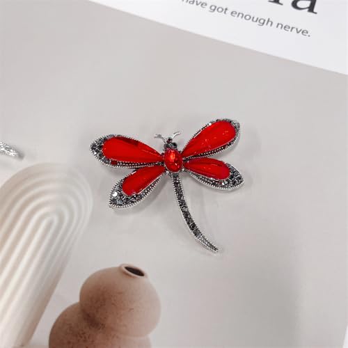 Image of Dragonfly Resin Brooch Lapel Pins for Women Girls Cute Elegant Animals Brooches for Dresses Suit Hat Bag Fashion Trendy Jewelry Ceremony Banquet Decoration