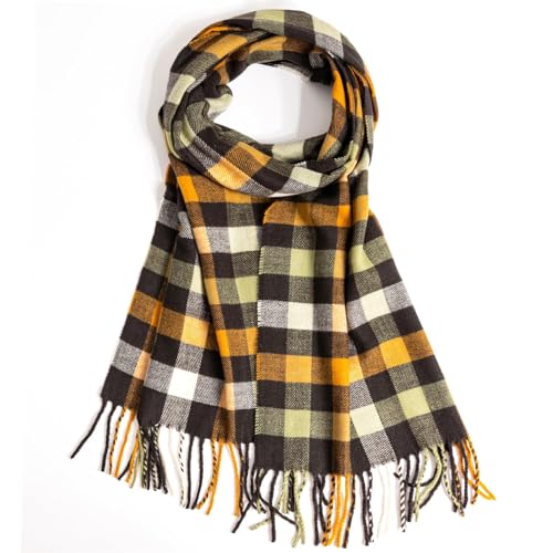 Scarf For Men Women Winter Warm Neck Plaid Solid Scarves Fall Softest Classic2