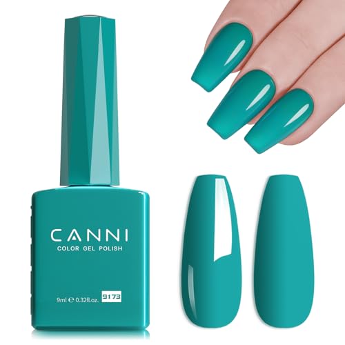 Image of CANNI 9ml Persian Green Blue Gel Nail Polish High Gloss UV LED Soak Off Gel