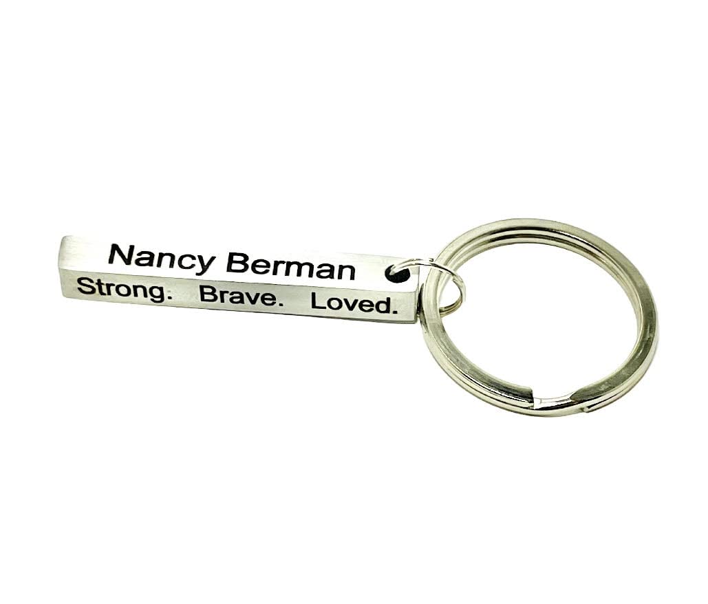 Engraved 4 Sided Bar Keychain - Customized Keychain Gift
