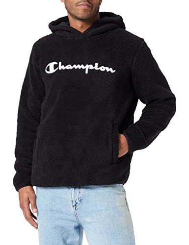 Champion Herren Polar Kapuzenpullover, Schwarz, L