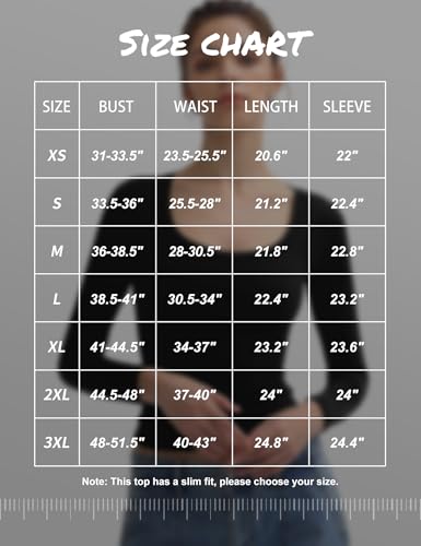 PUMIEY Women's Long Sleeve T Shirts Scoop Neck Slim Fit Going Out Tops Double Lined Basic Tee Smoke Cloud Collection2