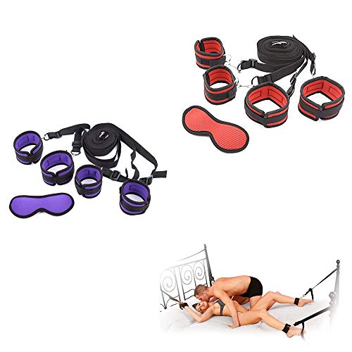 Niu-Man - Esposas para cama portátil con 4 correas ajustables, color aleatorio