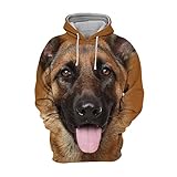 IWQBQ Unisex 3D Dog Printed Hoodies Men Women Hooded Sweatshirts Plus Size Pullover (S,WSM00136BM)