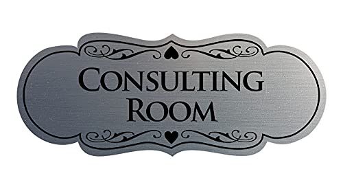 Panneau salle de consultation haut de gamme Signs ByLITA argenté brossé