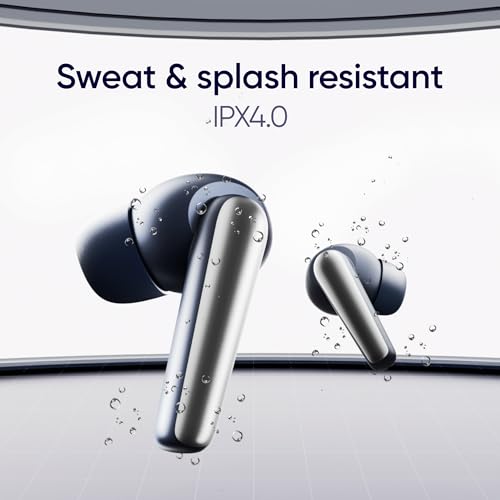 Image of Mivi DuoPods Aura 35 dB Quad-mic ANC Wireless TWS Earbuds, 60H Playback, 13mm Bass Drivers, Gaming Mode 50ms, Bluetooth v5.3, IPX4 Sweat Proof, Made in India