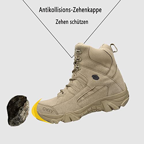 YUKTOPA Men's Military Tactical Boots Ankle Boots Outdoor Hiking Hunting Boots Police Training Shoes4