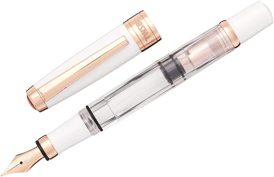 TWSBI, Fountain Pen - DIAMOND 580 WHITE ROSEGOLD II (Broad).