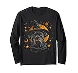 pitbull - cappello da strega per halloween, motivo: cane maglia a manica