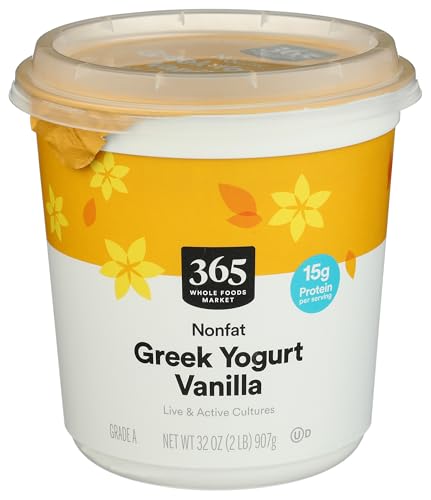 365 By Whole Foods Market, Greek Yogurt, Nonfat Vanilla, 32 Ounce