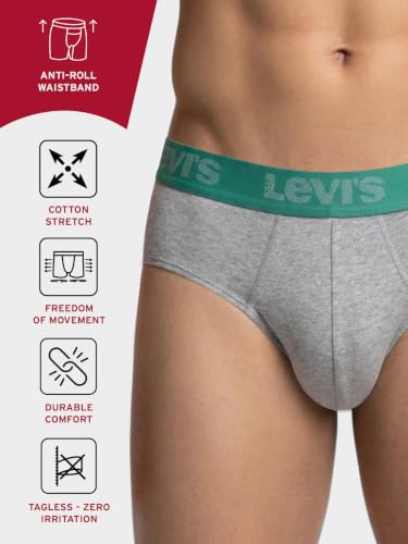 Image of Levi's 066 Brief for Men | Cotton Stretch Fabric | Durable & Breathable Underwear for Men | Anti-Roll Waistband | Extra Supportive Gusset | Functional Fly | Dual Layer 3D Pouch | Tagless | Pack of 1