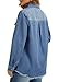 Dimur Women's Oversized Denim Jacket Long Sleeve Button Up Denim Shirt Distressed Ripped Boyfriend Jean Coat Country Concert Outfits for Women Spring Fashion 2026