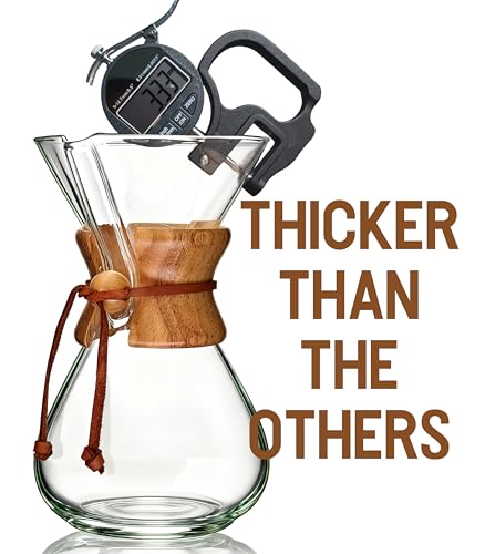 Image of AGOGO Pour Over Coffee Maker Set, 34oz Classic Style, 50 Paper Filters | Barista kit for home kitchen, Cafe, Camping & Office; 20oz-40oz Classic, Slim, Diamond styles; Includes brush & towel.