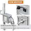 iMeshbean 90lbs Rotisserie Grill Kit, Electric Pig Spit Rotisserie Grill with 45W Motor,Stainless Steel Spit Roaster Stand for Roasting Pig Lamb Turkey Chicken & Whole Animals,Height Adjustable