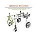 Dog Wheelchair 4 Wheels Crippled Wheels for XXS/XS/S/M/L, Full Support Adjustable Cart/Wheelchair Brace, Pet Standing Assisted Trolley for Back/Front Legs(Small)