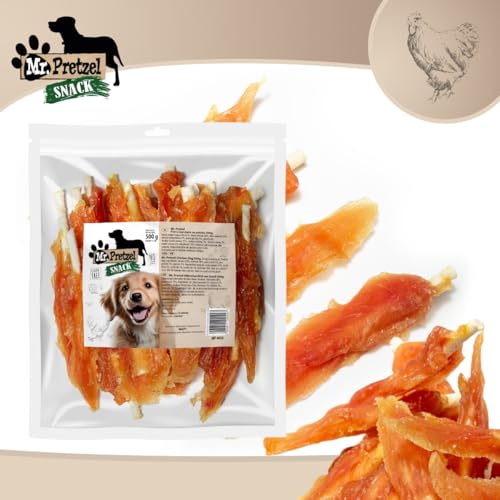 Mr. Pretzel Hähnchen-Sticks für Hunde – 500 g | Gesunder & leckerer Kausnack für alle Hunderassen | Hochwertiger Protein-Snack aus Huhn