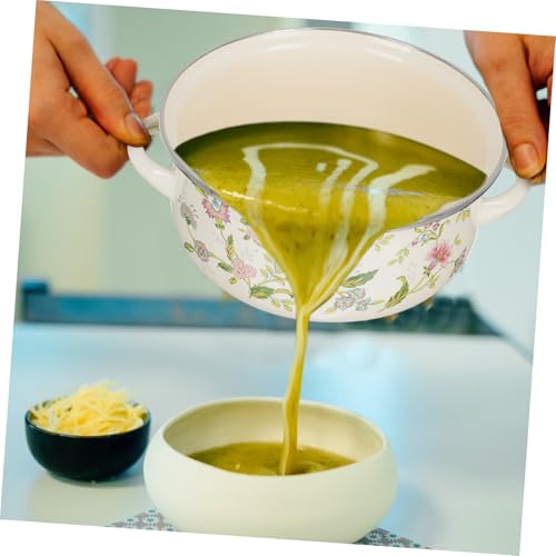 Marmite robuste en émail GALPADA 1.1l casserole cuisson soupe et mijotés