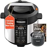 COSORI Pressure Cooker 6 qt, 9-in-1 Instant Multi Kitchen Appliances, Safer Venting Design, Rice Cooker, Slow Cooking Pot, Sous Vide, Saute Pot, 1100W, Stainless Steel