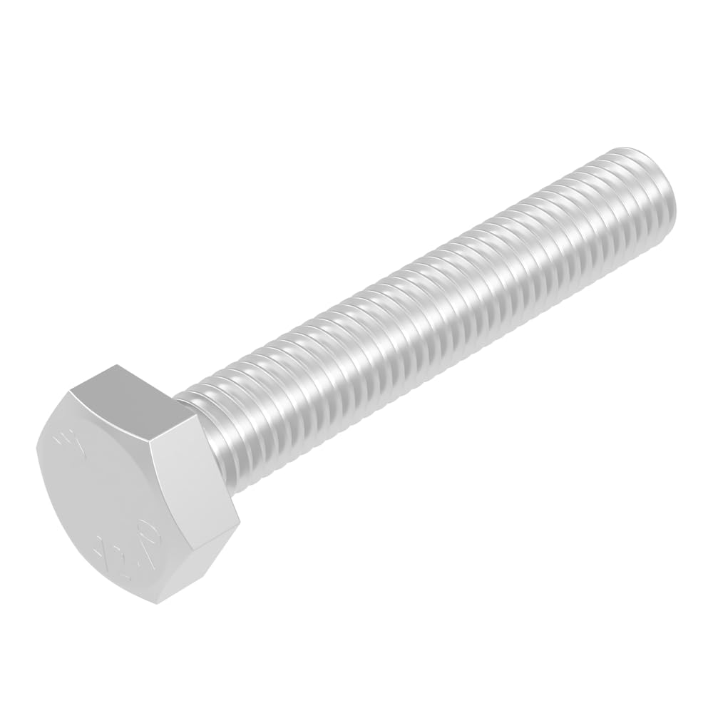 SECCARO Tornillo hexagonal M12 x 70 mm, acero inoxidable V2A VA A2, DIN 933/ISO 4017, 20 unidades
