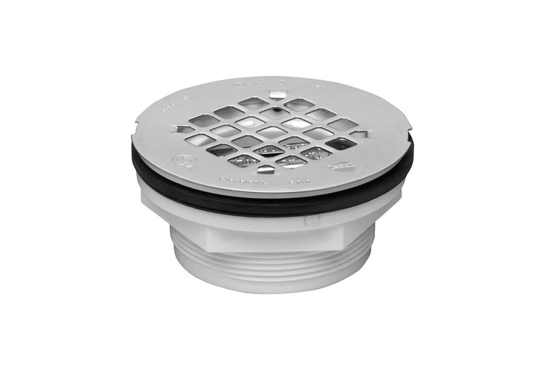 Oatey 42099 101 PNC PCW odpływ prysznicowy bez połączeń z sitkiem ze stali nierdzewnej, 5 cm