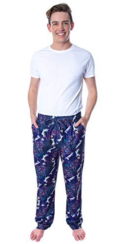 Marvel Men's Deadpool and Kittens In Space Adult Sleep Lounge Pajama Pants2