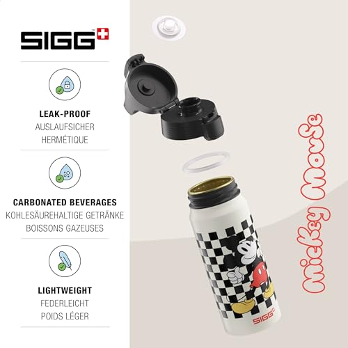 Botella de aluminio infantil Sigg WMB ONE Mickey Mouse de 0.6 L cantimplora blanca 4