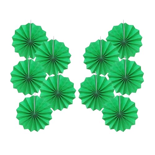 Decorações de festa verde, decorações de papel verde para festa, decorações de festa de tênis, leque