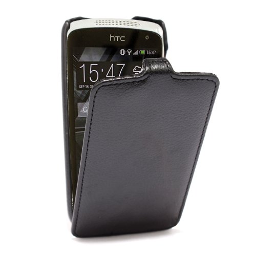 Premium Flip Leather Cover Sleeve Case for HTC Desire 500 Black